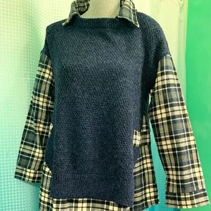 FAUX Layered Sweater Top